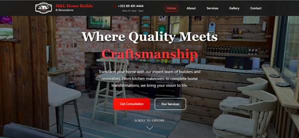 M&L Home Builds Website